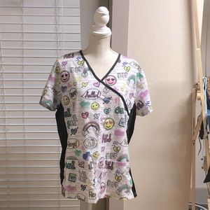 Green Town Scrub Top